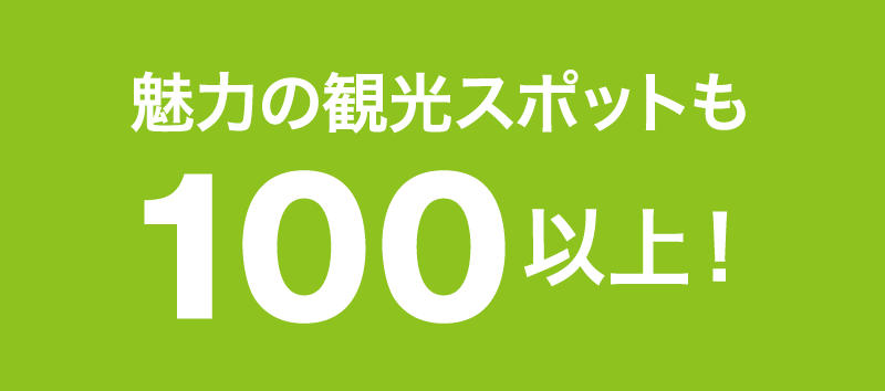 魅力の観光スポットも100以上